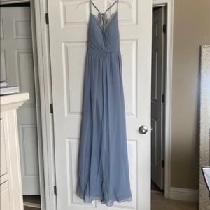 Azazie Dusty Blue Bridesmaid Dress Size 6